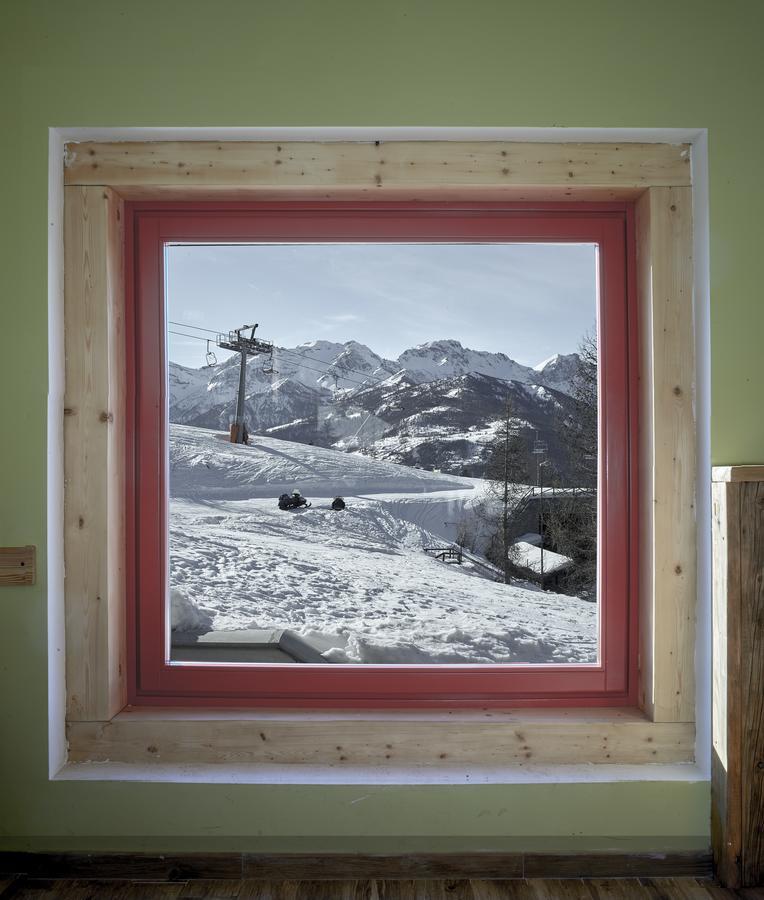 Restaurant Hotel Chalet Del Sole Oulx Exterior foto